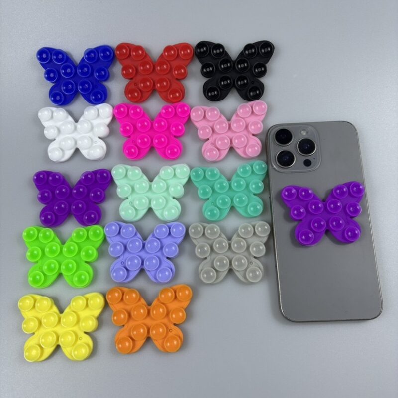 Butterfly shaped phone grip